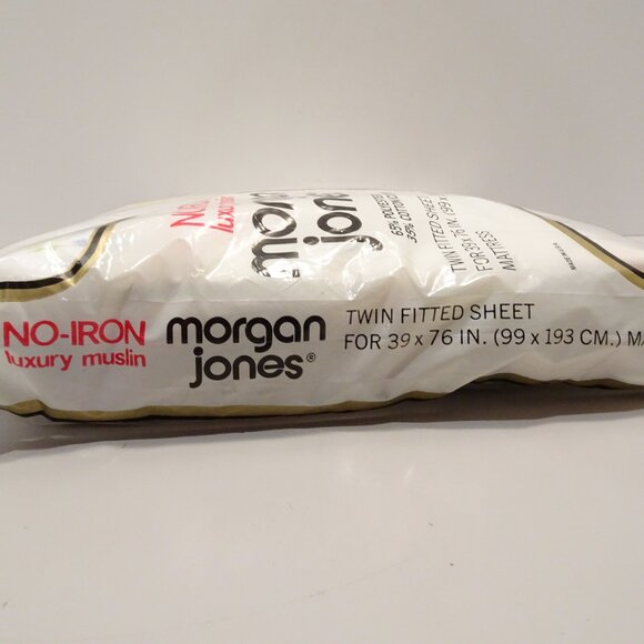 No Iron Luxury Muslin Twin Fitted Bed Sheet Yellow NOS Vintage Flower Floral USA - Picture 5 of 5